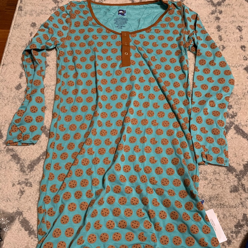 Kickee Pants Women’s Size Small Glacier Cookies Night Shirt - Picture 2 of 2